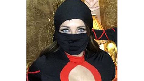 Elizabeth Hurley Transforms Into Sexy Ninja For Fancy Dress Party With Friends