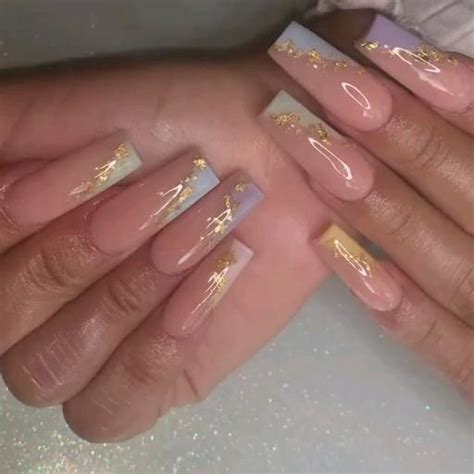 Pinterest Clawedtips 🤍 Video Gold Acrylic Nails Long Acrylic Nails Coffin Bling Acrylic Nails