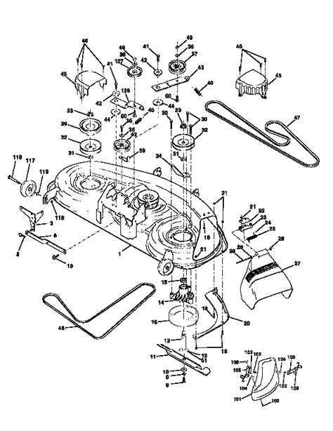 46 Mower Deck Diagram And Parts List For Model 917251493 Craftsman Parts