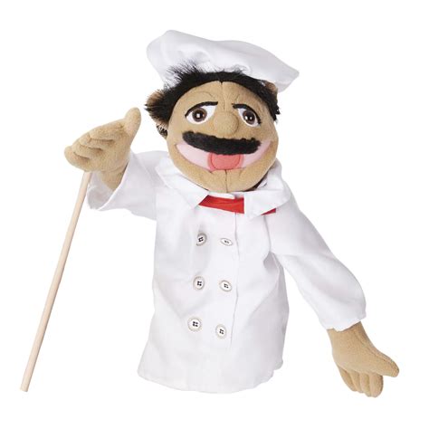 Melissa And Doug Chef Puppet Al Dente With Detachable Wooden Rod