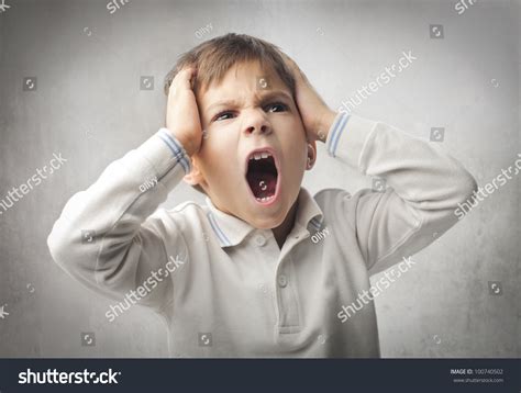 Angry Child Screaming Stock Photo 100740502 Shutterstock