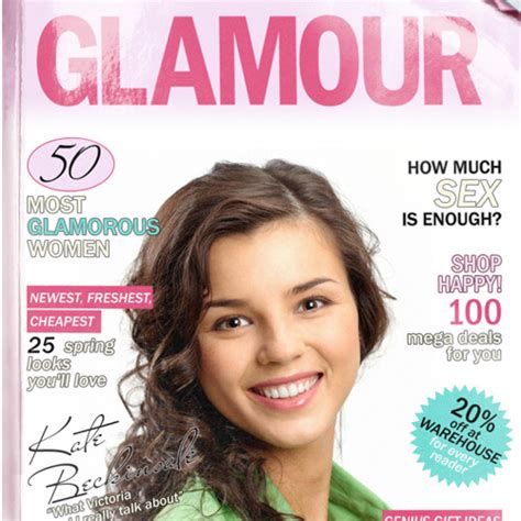 Put Yourself On The Glossy Glamour Magazine Cover