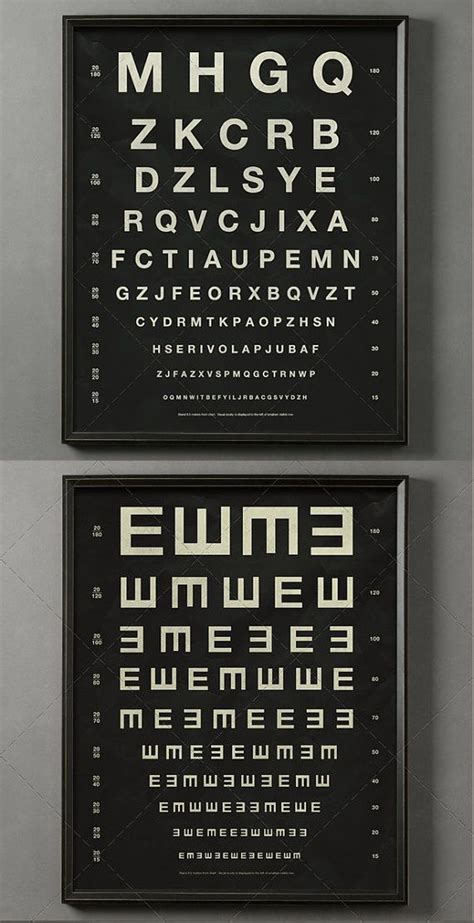 Herman Snellen Vintage Eye Charts Letters And Tumbling Etsy In 2021