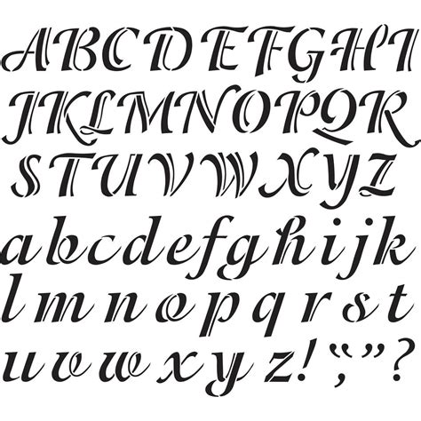 Shop Plaid Delta Stencils Alphabet Calligraphy 2 Upper Lower