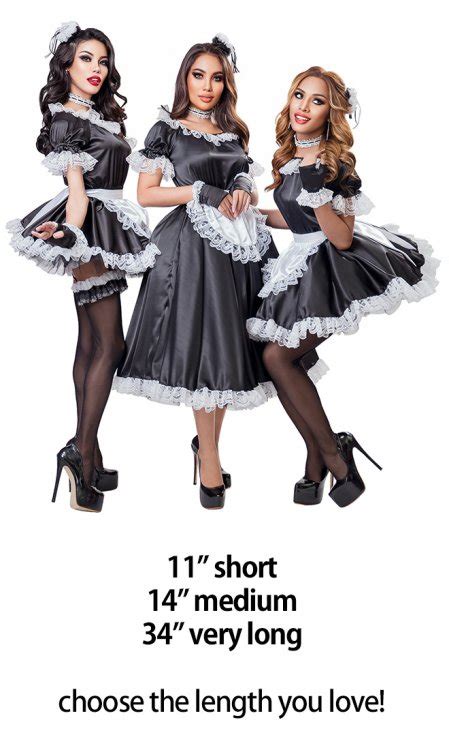 classic satin french maid uniform [sat100] 90 58 birchplaceshop fashion and fantasy