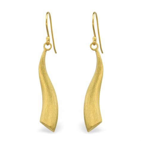 Gold Curvy Earring Jewellery Earrings Drops Mariposa Clothing Nz