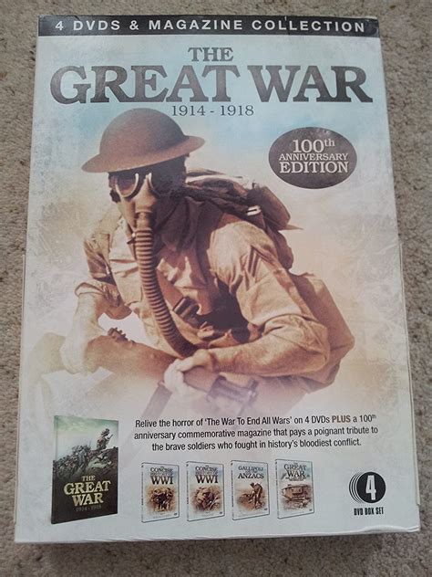 The Great War 1914 1918 100th Anniversary Edition 4 Dvd And Magazine