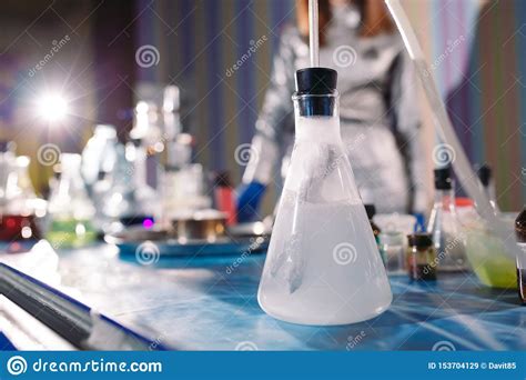 Chemists Make Drugs In The Laboratory At Home Stock Image Image Of