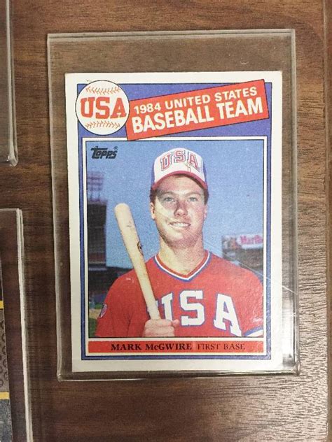 Maybe you would like to learn more about one of these? Mark McGwire Rookie Card Plaque - (3) Rookie Cards Including Rare 1985 Topps USA Rookie 10 1/2 x ...