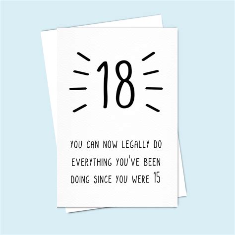 Th Birthday Card Now Legal To Do Everything Funny Card Etsy