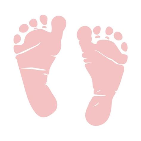 Baby Girl Pink Footprints Eps Svg Dxf 1 Png Vinyl Etsy UK