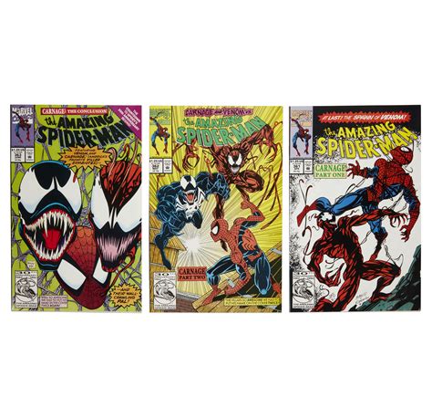 Spiderman 1st 2nd And 3rd Apperance Of Carnage Witherells Auction