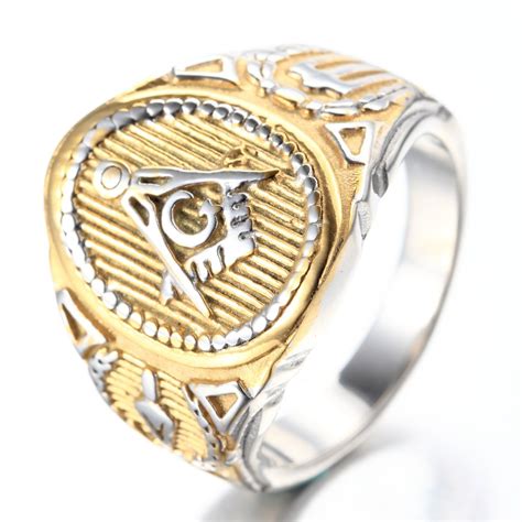 Examining the symbolism of masonic rings is not exactly an easy task, but by becoming familiar with the symbolism of freemasonry, most will become plainly evident. Cool-Freemason-Mens-Boys-Gold-Silver-316L-Stainless-Steel ...