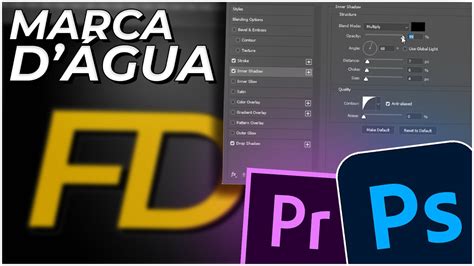 Como criar MARCA D ÁGUA PROFISISONAL no Adobe Photoshop FÁCIL YouTube