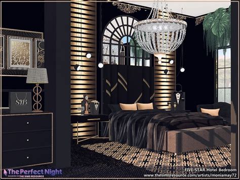 Moniamay72s The Perfect Night Five Star Hotel Bedroom Sims 4 Bedroom