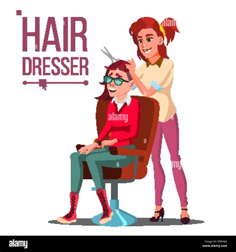 Barber Doing Stock Vector Images Alamy