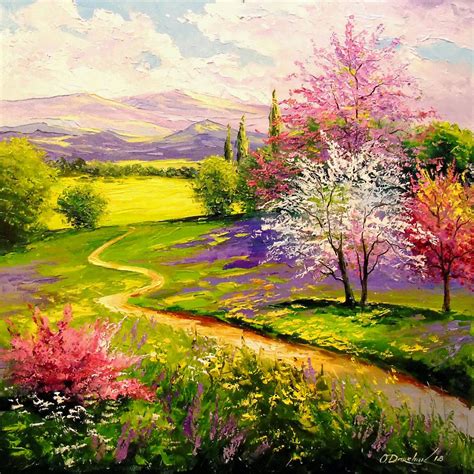 Spring Canvas Print By Olhadarchuk Art Landscape Art Canvas Painting
