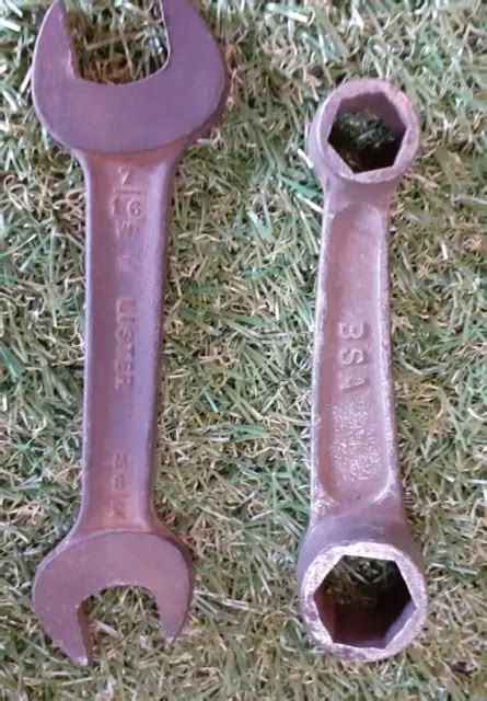 Vintage Original Bsa And Lister Tools Spanner Wrench X 2 1061 Picclick