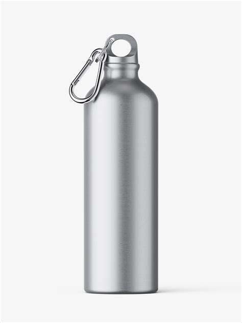 Aluminum Water Bottle Mockup Metallic Smarty Mockups