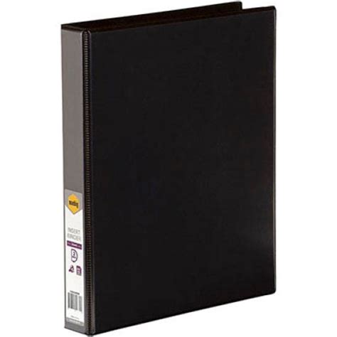 Insert Binder Marbig A4 Clearview 2d Ring 25mm Black Skout