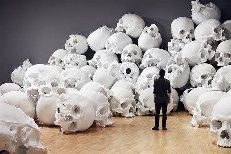 Wallpaper Skull Men Artwork Giant Exposition Art Installation