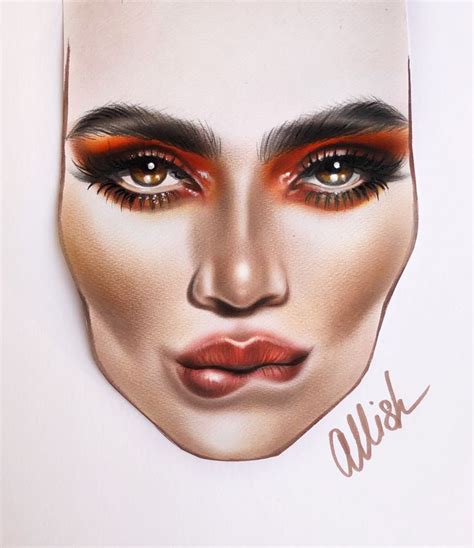 pin by allish ibragimova on Макияж face chart face halloween face makeup