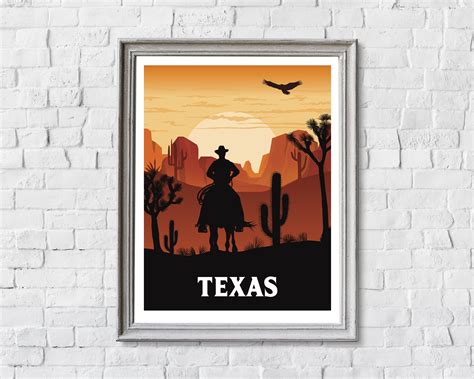 Texas Travel Print Texas Poster Texas Print Texas Travel Etsy