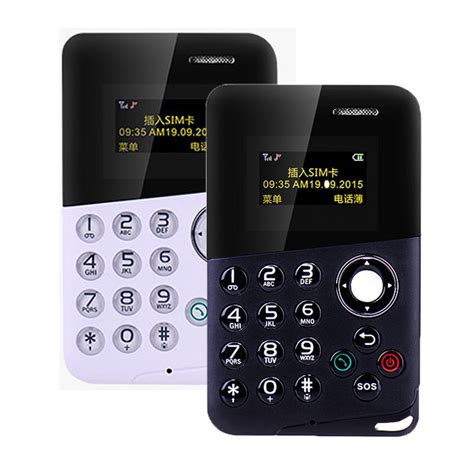 New Arrival Mini Card Phone Aeku M8 Color Screen Card Phone Quad Band