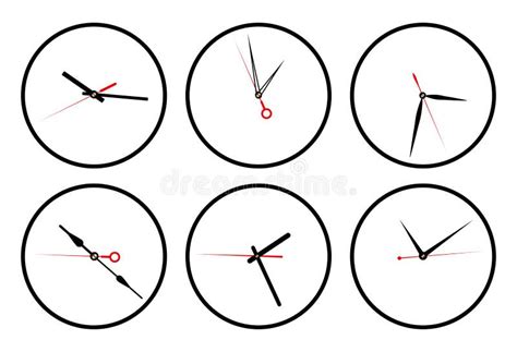 Clock Hands Icon Template Time Pointers Symbol Vector Illustration