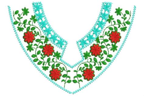 Flower Neckline Embroidery Designs 500 Hand Embroidery Designs