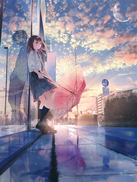 Beautiful Anime Rain Anime Rainy Day Hd Phone Wallpaper Pxfuel