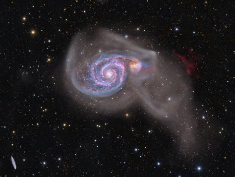 M51 The Whirlpool Galaxy 225 Hour Astrophotography Image
