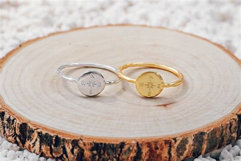 Compass Ring Pura Vida Bracelets Gold And Silver 925 Silver Rose