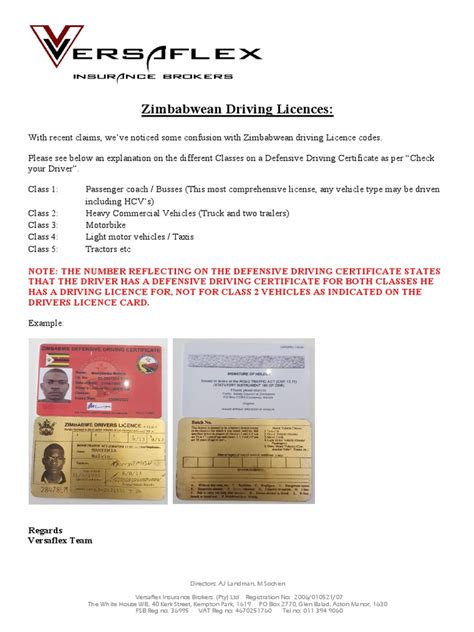 Zim Driving Licence Explained Pdf