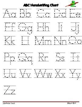 Alphabet printables (full alphabet) this page has alphabet handwriting practice worksheets, classroom letter charts, abc books, alphabet fluency games, flash cards, missing letter activities, and abc card games. IT IS FREE!!!!! Alphabet Letter Writing Chart:Use these ...