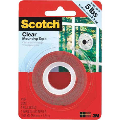 3m Scotch 1 In X 60 In Clear Double Sided Mounting Tape 5 Lb Capac