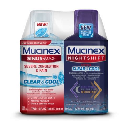 Mucinex Sinus Max Clear Cool Nasal Decongestant Spray Cooling Menthol Flavor Fl Oz Fast