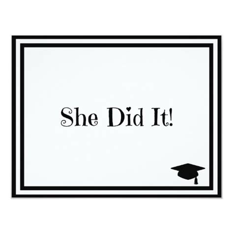 She Did It Graduation Card Zazzle