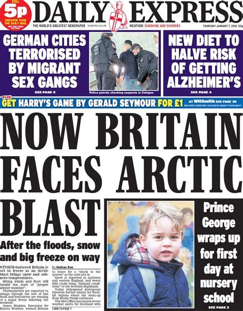 The Front Page Of Daily Express