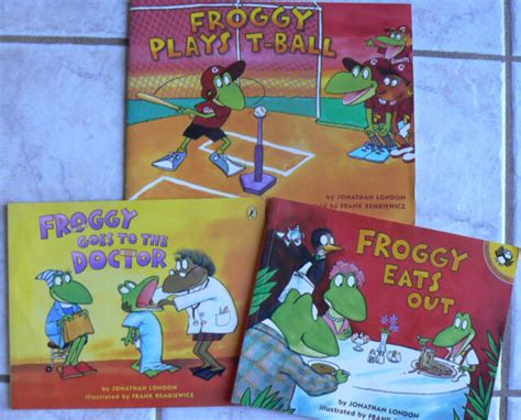 3 Froggy Books Eats Out Goes To The Doctor Plays T Ball Jonathan