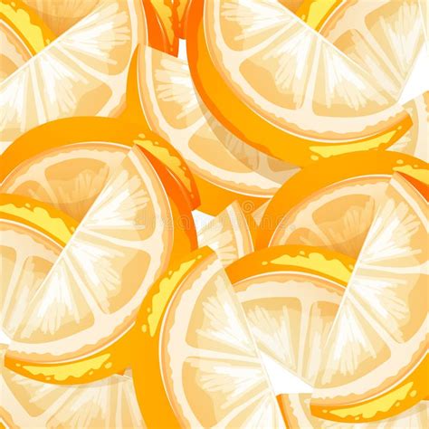 A Seamless Orange Fruit Background Stock Vector Illustration Of