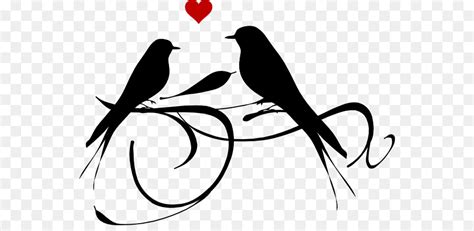 Bird Silhouette Heart Clip Art Bird Png Download 900542 Free