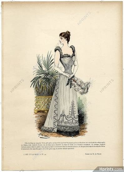 Lart Et La Mode 1890 N°34 Marie De Solar Colored Fashion