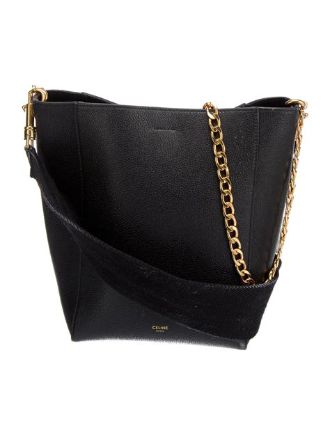 Celine Small Seau Sangle Bucket Bag Black Bucket Bags Handbags