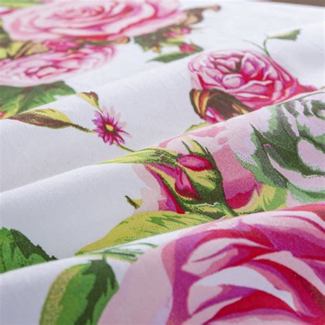 Dada Bedding Romantic Roses Lovely Spring Pink Floral Garden Flat Bed