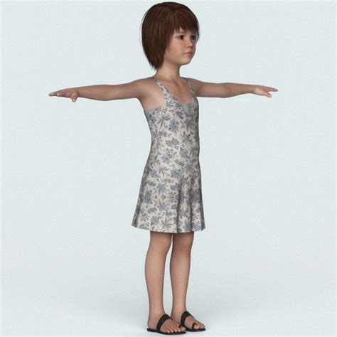 Beautiful Girl Child 3d Character By 3darcmall 3docean
