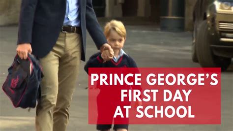 Prince George Arrives For First Day Of School Youtube