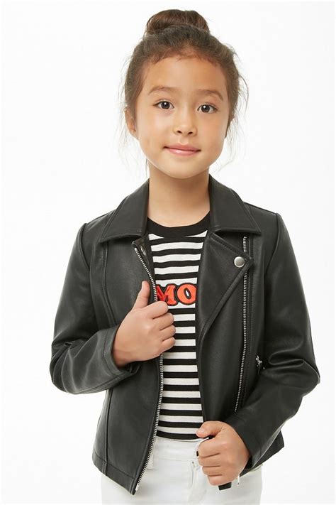 Girls Faux Leather Jacket Kids Kids Leather Jackets Leather Jacket