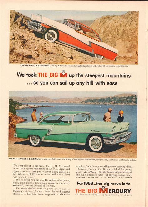 1956 Mercury Advertisement Time April 2 1956 Vintage Cars Mercury