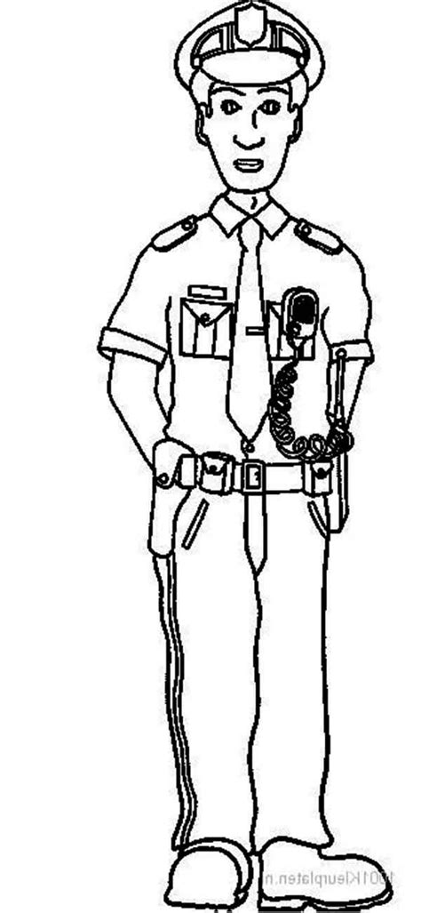 Security Guard Coloring Page
